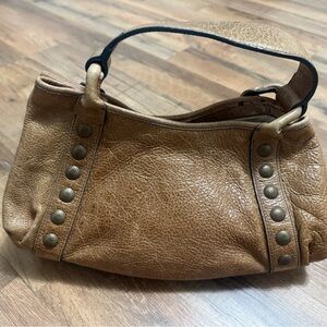 Gianni Bini Tan Leather Shoulder Bag